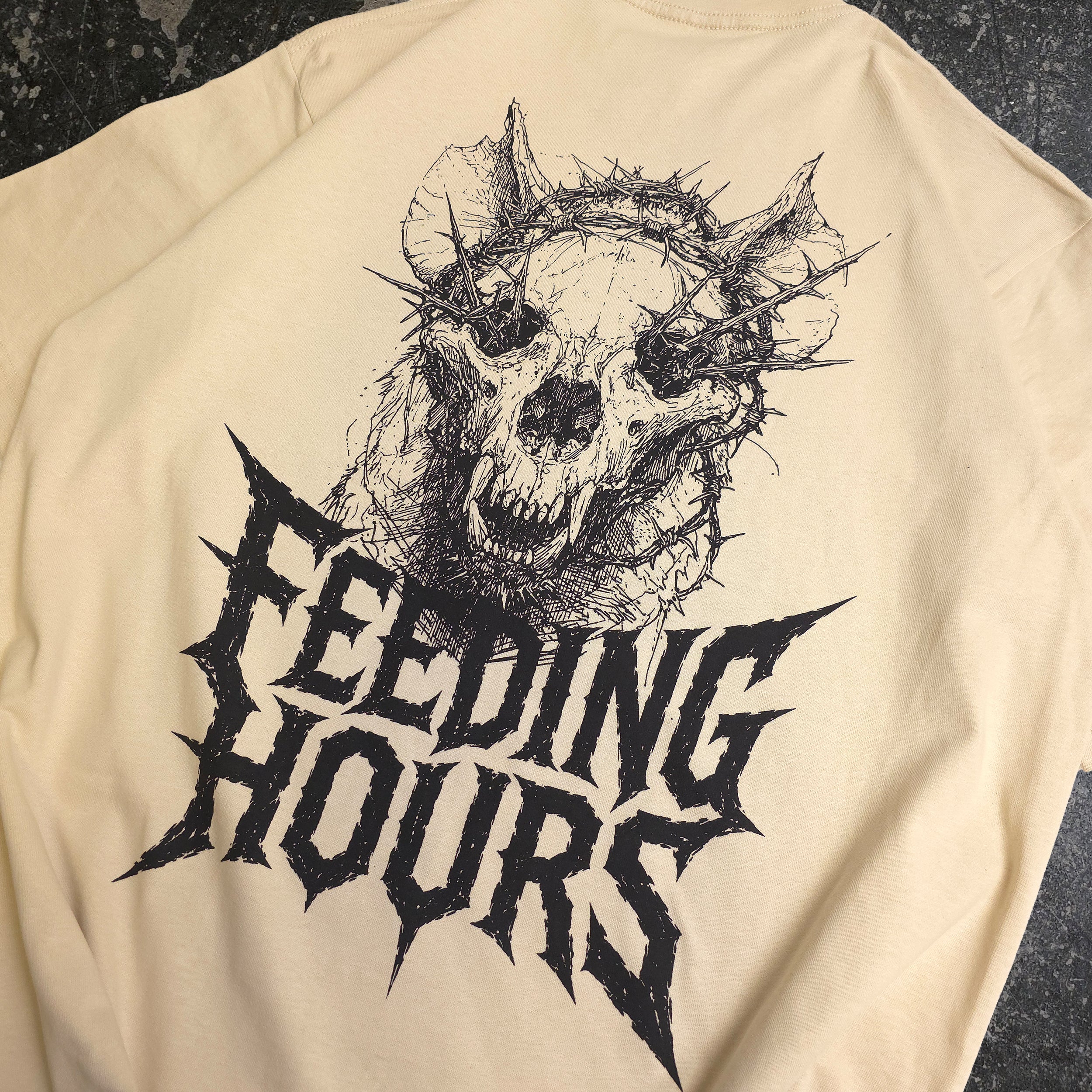 Feeding Hours V T-Shirt Bone - Image 3