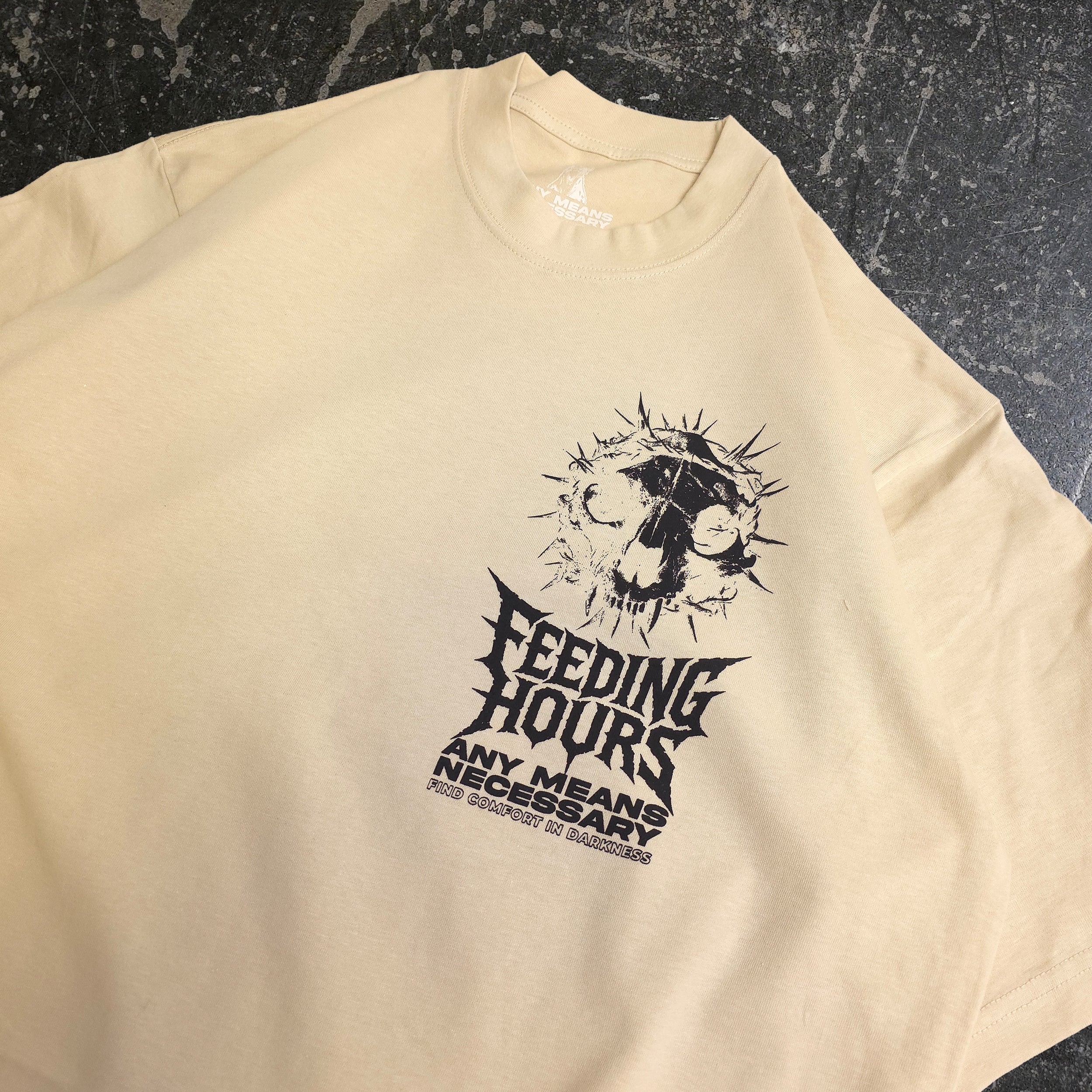 Feeding Hours V T-Shirt Bone - Image 4
