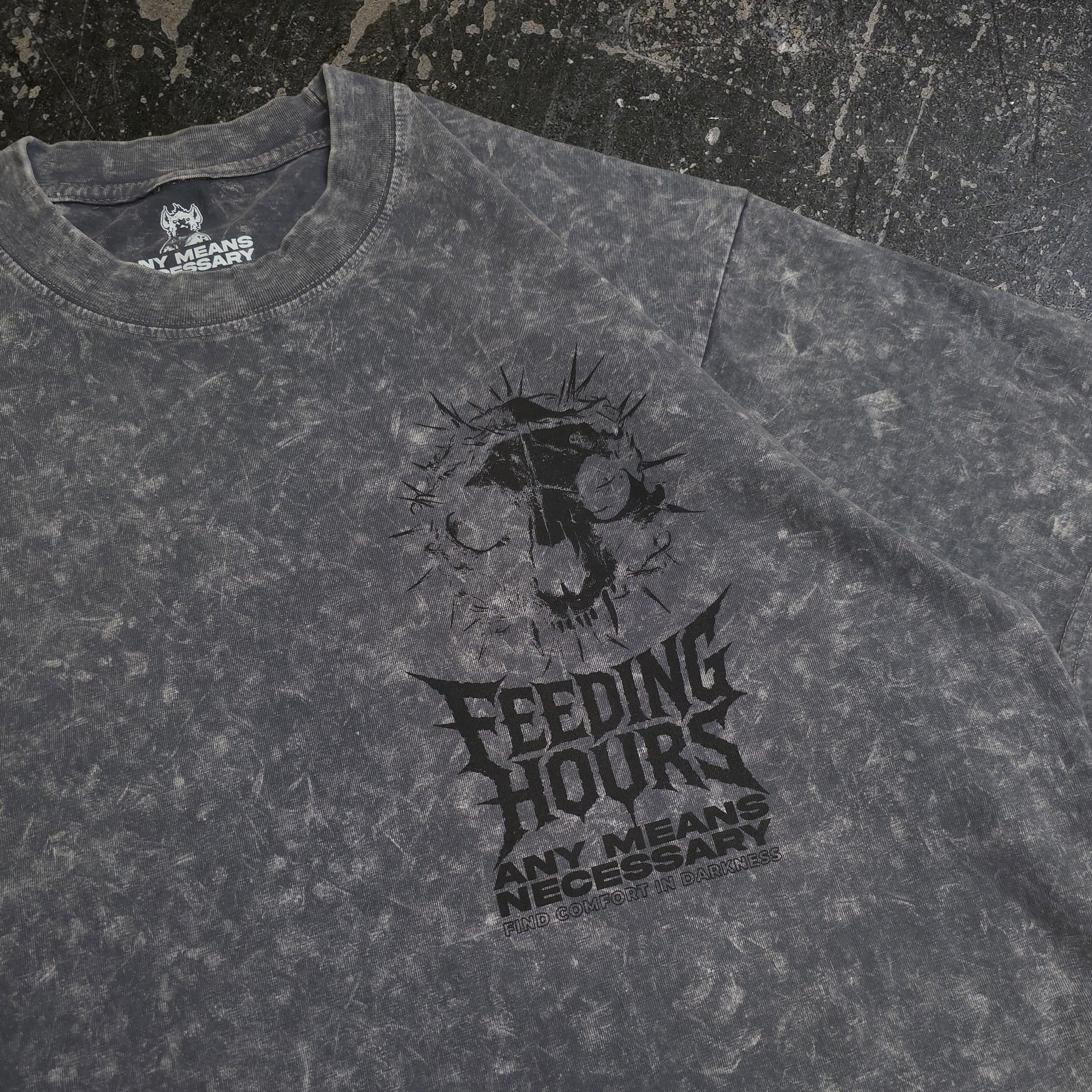 Feeding Hours V T-Shirt Mineral Grey - Image 4